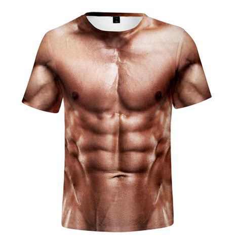 nike shirt with fake abs - 6 pack t shirt abs.